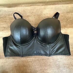 Torrid Black Faux Leather Bra